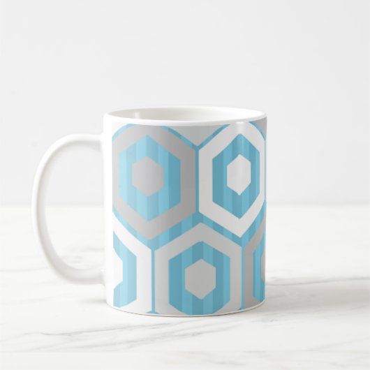 Winterhexagonen en Stripes Koffiemok (Links)