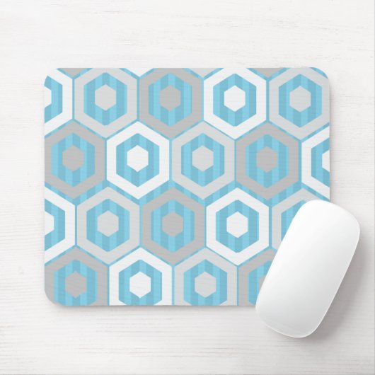 Winterhexagonen en Stripes Muismat (Met muis)
