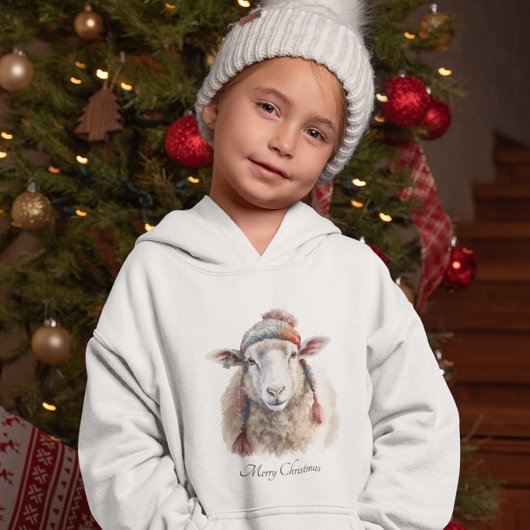 Winterhoed Kerst Schaap Aangepaste Tekst