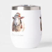 Winterhoed Kerst Schaap Aangepaste Tekst (Voorkant)