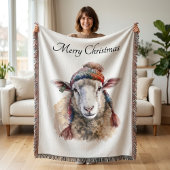 Winterhoed Kerst Schaap Aangepaste Tekst Deken
