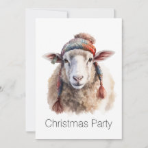 Winterhoed Kerst Schaap Aangepaste Tekst