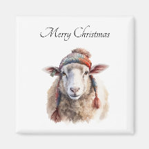 Winterhoed Kerst Schaap Aangepaste Tekst