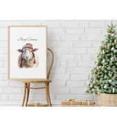 Winterhoed Kerst Schaap Aangepaste Tekst Poster