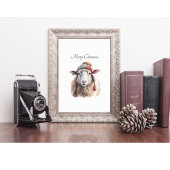 Winterhoed Kerst Schaap Aangepaste Tekst Poster