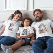 Winterhoed Kerst Schaap Aangepaste Tekst T-shirt