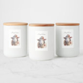 Winterhoed Kerst Schaap Aangepaste Tekst Voedselcontainer Etiket (Flessen)