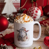 Winterhoed Kerstschaap Aangepaste Tekst Mok