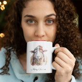 Winterhoed Kerstschaap Aangepaste Tekst Mok