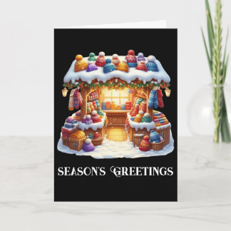 Winterhoeden & Mutsen Kerstmarkt Kiosk Feestdagen Kaart