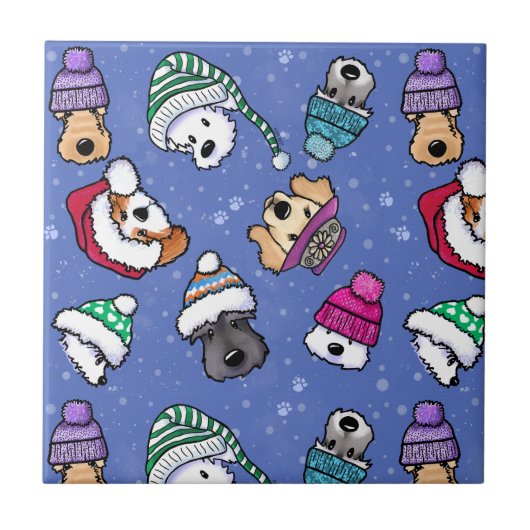 Winterhonden Tegeltje (Voorkant)