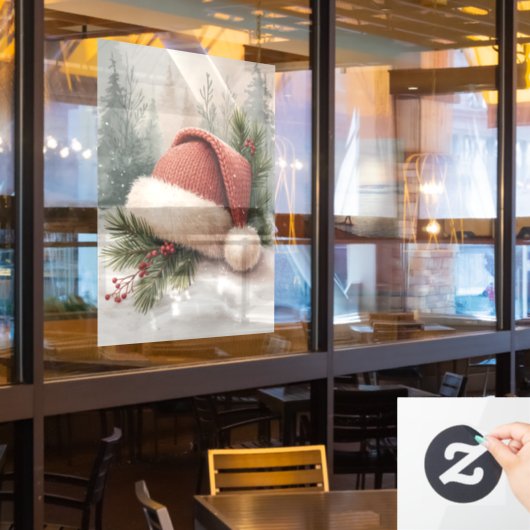 Winterhoofddeksel Raamsticker (Restaurant Raam)