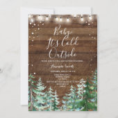 Winterhout Baby Het is koud buiten Baby shower Kaart (Voorkant)