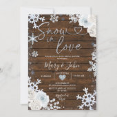 Winterhoutsneeuw in de Vrijgezellenfeest van de li Kaart (Voorkant)