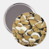 Winterhoutstapelmagneet Magneet (Voorkant / Achterkant)