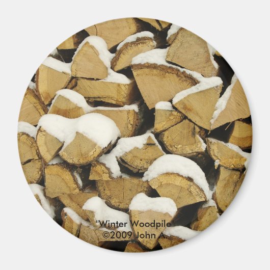 Winterhoutstapelmagneet Magneet (Voorkant)