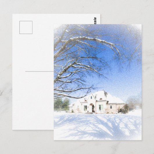 Winterhuis 2 briefkaart (Voorkant / Achterkant)
