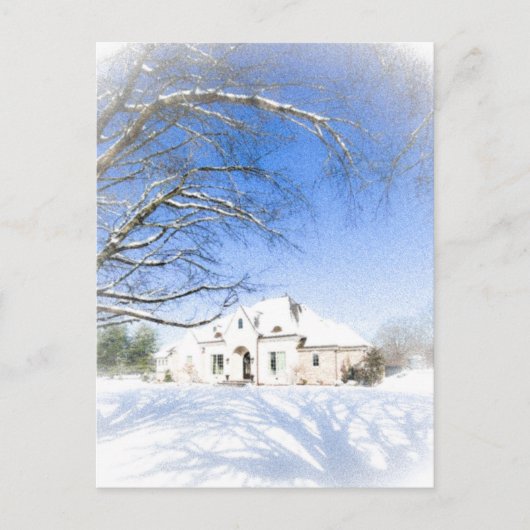 Winterhuis 2 briefkaart (Voorkant)