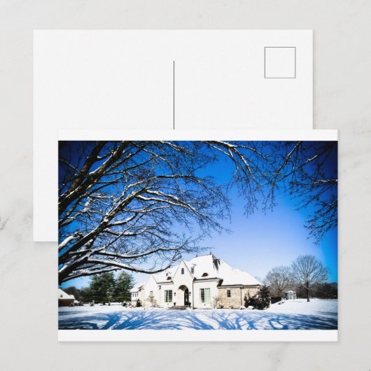 Winterhuis Feestdagenkaart (Voorkant / Achterkant)