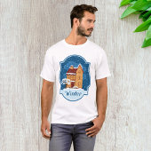 Winterhuis in de sneeuw t-shirt