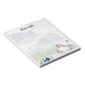 Winterhuis in het winterlandschap van de waterverf notitieblok (Schuin)