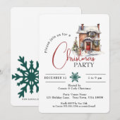 WINTERHUIS, KERSTFEEST KAART (Voorkant / Achterkant)