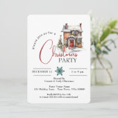 WINTERHUIS, KERSTFEEST KAART (Staand voorkant)