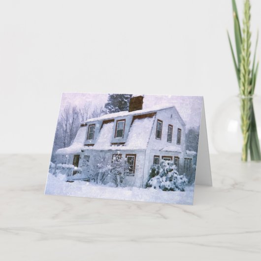 WINTERHUIS KERSTMIS FEESTDAGEN KAART (Voorkant)