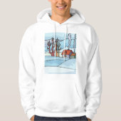 Winterhuis Landschap Hoodie (Voorkant)