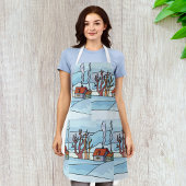 Winterhuis Landschap Schort