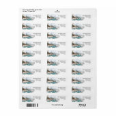 Winterhuis retouradreslabels | Bergmeer Etiket (Full Sheet)