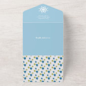 Winterhuizen Birthday Party Baby Uitnodiging (Buitenkant)