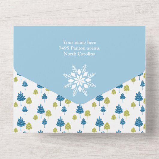 Winterhuizen Birthday Party Baby Uitnodiging (Achterkant)