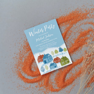 Winterhuizen Verjaardagsfeest Baby Kaart