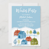 Winterhuizen Verjaardagsfeest Baby Kaart (Voorkant)