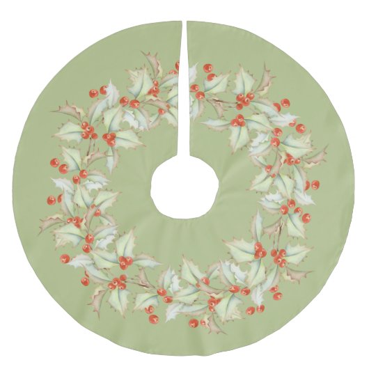 Winterhulst bessen krans sinaasappel Kerst Kerstboom Rok (Voorkant)