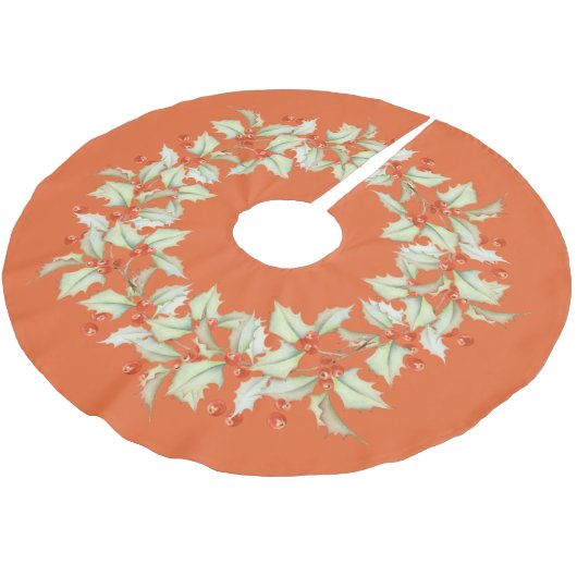 Winterhulst bessen krans sinaasappel Kerst Kerstboom Rok (Gekanteld)