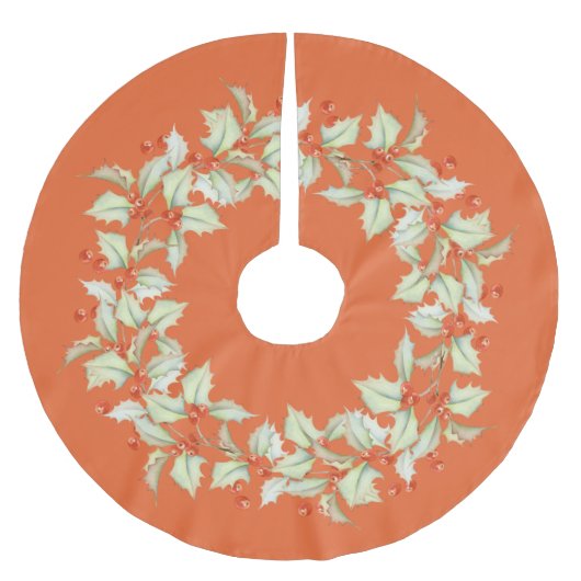 Winterhulst bessen krans sinaasappel Kerst Kerstboom Rok (Voorkant)