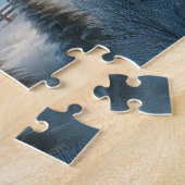 Winterhut in het bos legpuzzel (Zijkant)
