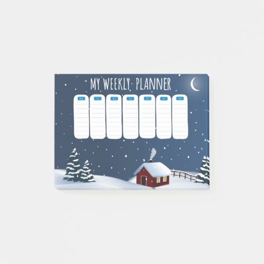 Winterhut Nacht Post-it® Notities Notes (Voorkant)