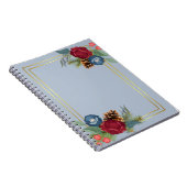 Winterhuwelijk Bourgondië Tealblauw Modern Notitieboek (Rechterzijde)