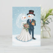 Winterhuwelijk Kaart (Staand voorkant)