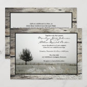 winterhuwelijk | Rustic Frost | Mist | Boom | Hout Kaart (Voorkant / Achterkant)