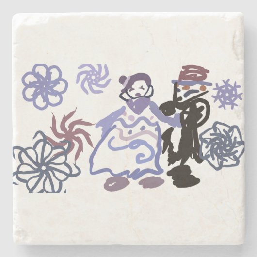 Winterhuwelijk stenen onderzetter (Voorkant)