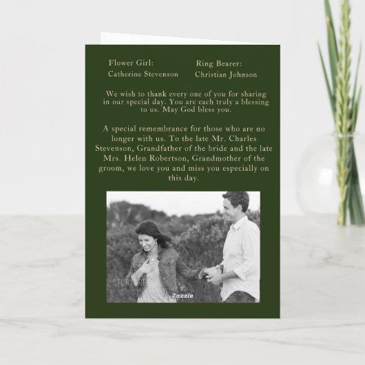 Winterhuwelijk Trouwmis met Foto Programma (Achterkant)