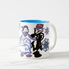 Winterhuwelijk tweekleurige koffiemok