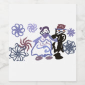 Winterhuwelijk wijn etiket (Enkel label)