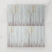 Winterhuwelijk Witte Berk Dennenbomen Sneeuw Plaatskaartje (Binnenkant ongevouwen)