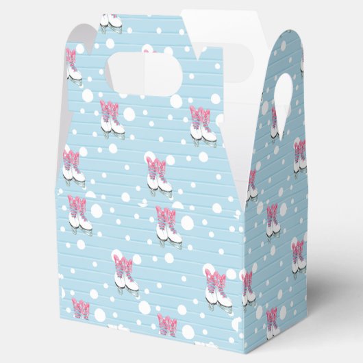 winterijs schaatsen Favor Box Bedankdoosjes (Geopend)