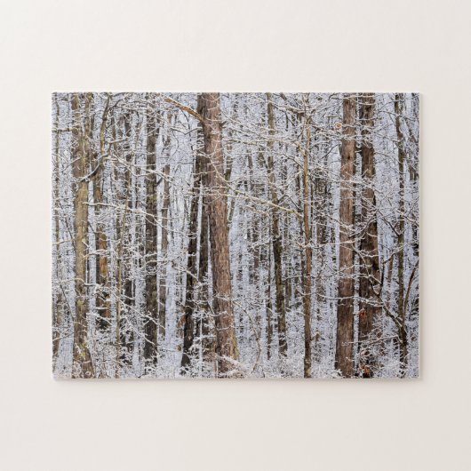 Winterijs Storm in het bos - 11x14 inch Legpuzzel (Horizontaal)